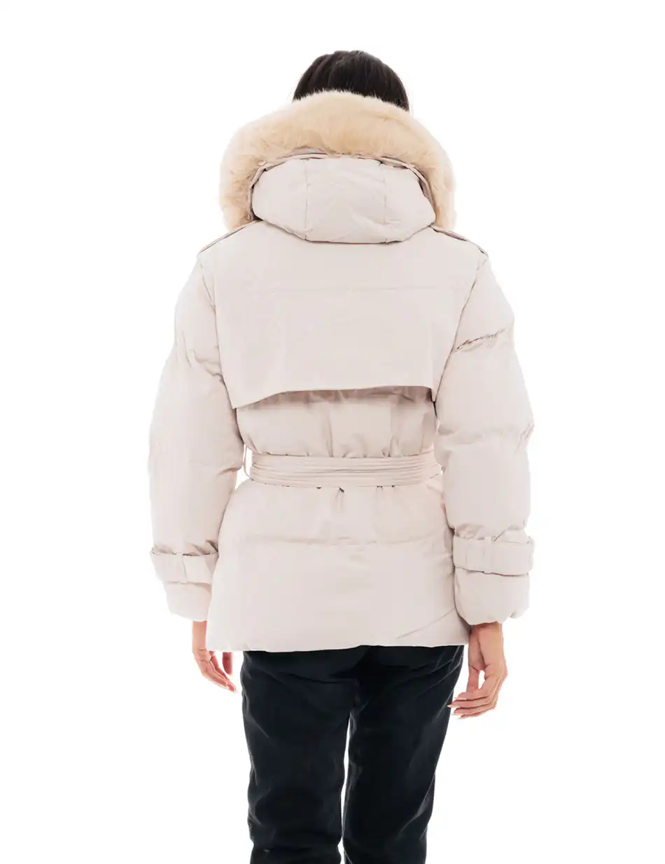 Splendid fashion γυναικείο κοντό μπουφάν 48-101-059 LT BEIGE