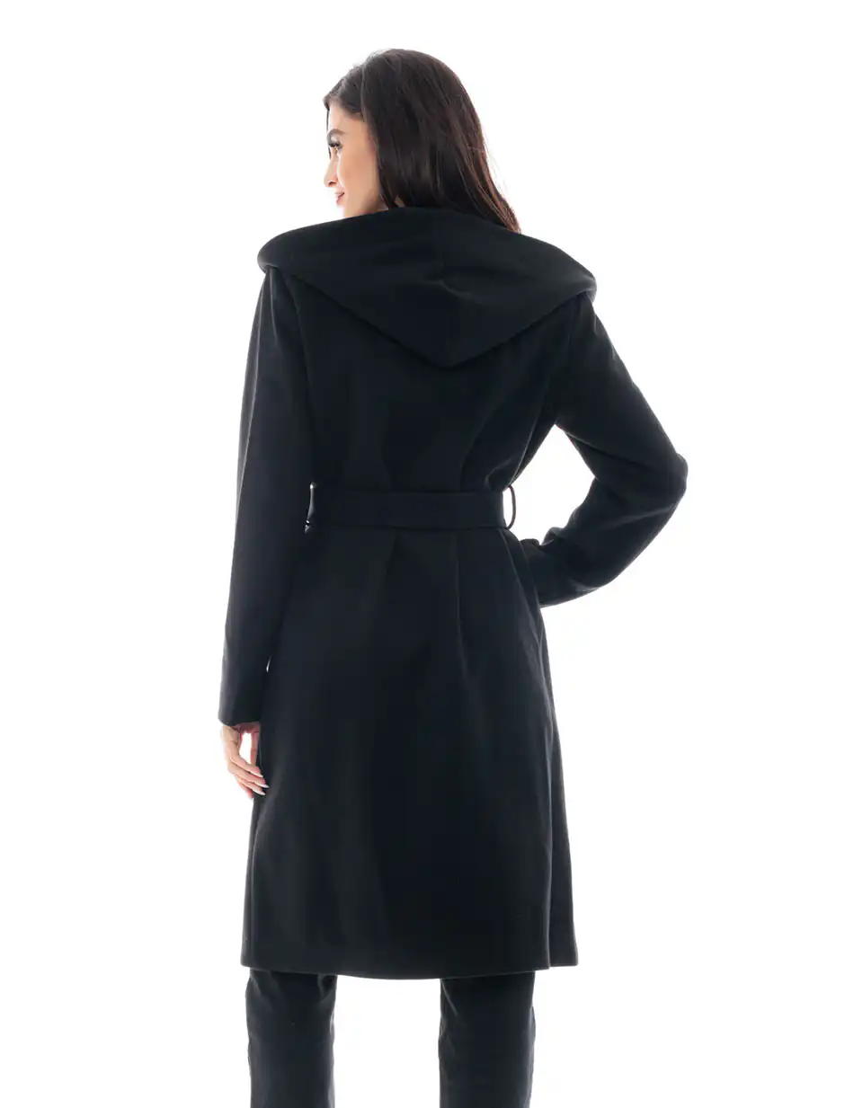 Biston fashion γυναικείο μακρύ παλτό 48-101-064 BLACK