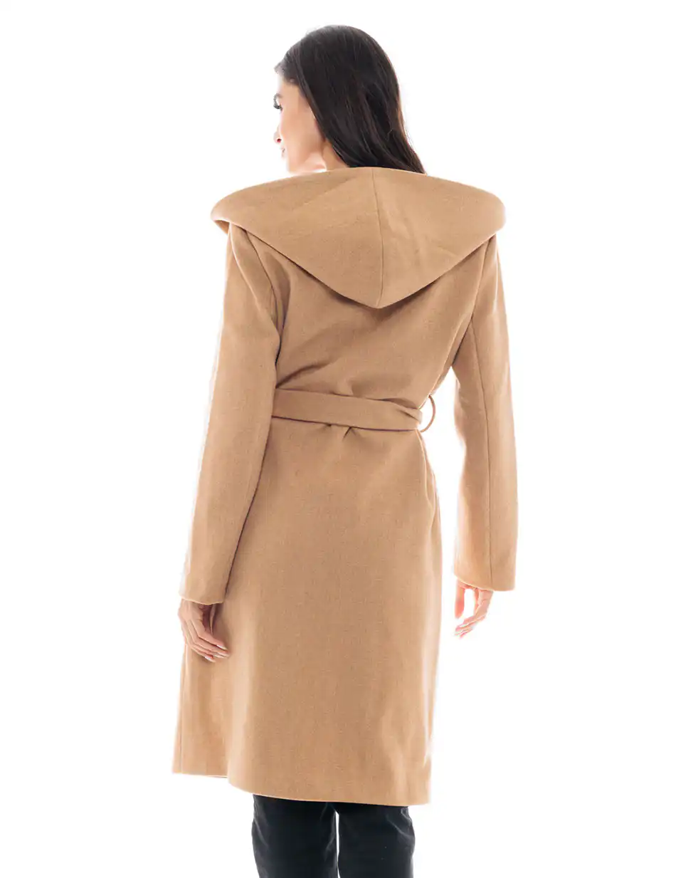 Biston fashion γυναικείο μακρύ παλτό 48-101-064 BEIGE