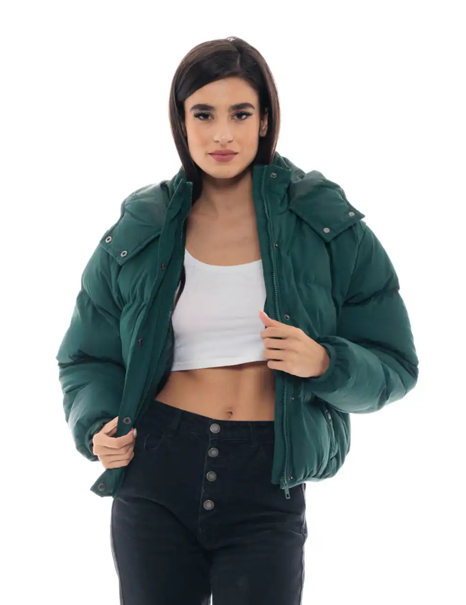 Splendid fashion γυναικείο κοντό μπουφάν 48-101-066 GREEN