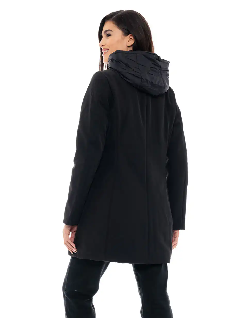 Biston fashion γυναικείο ντεμί πανωφόρι 48-101-068 BLACK