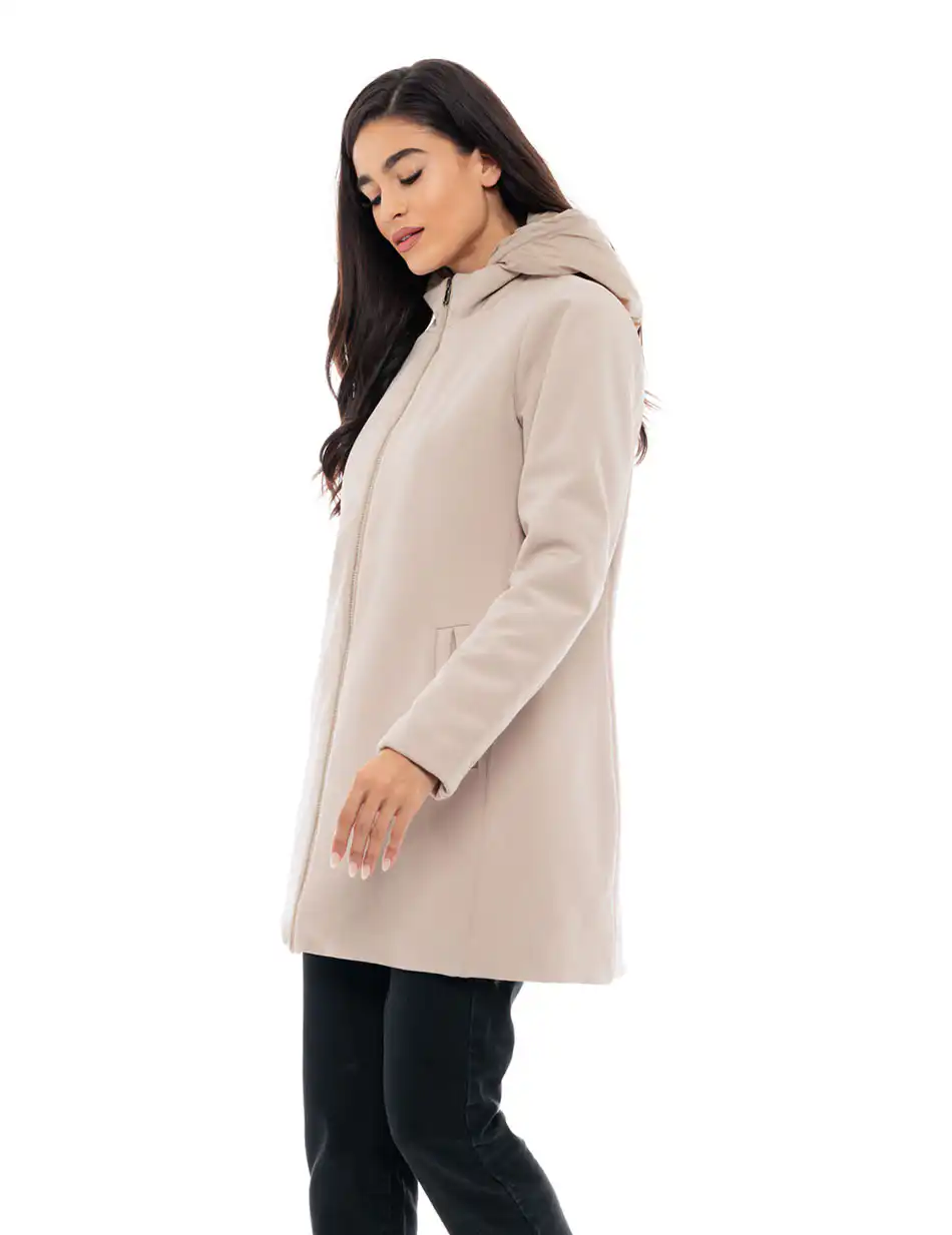 Biston fashion γυναικείο ντεμί πανωφόρι 48-101-068 BEIGE