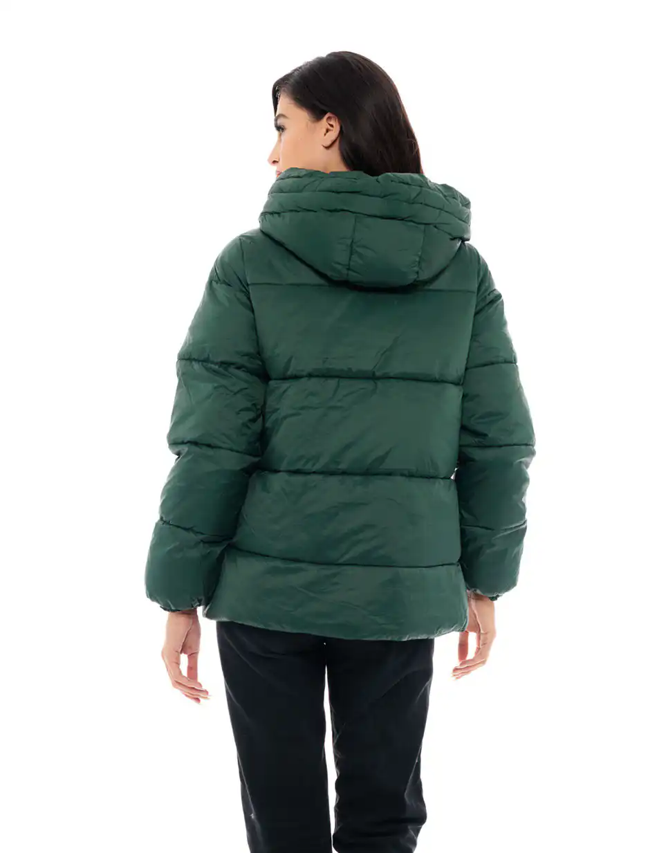 Biston fashion γυναικείο κοντό μπουφάν 48-101-070 DK GREEN