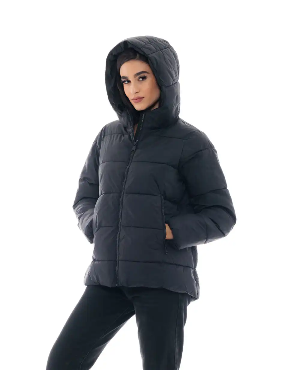 Splendid fashion γυναικείο κοντό μπουφάν 48-101-074 BLACK