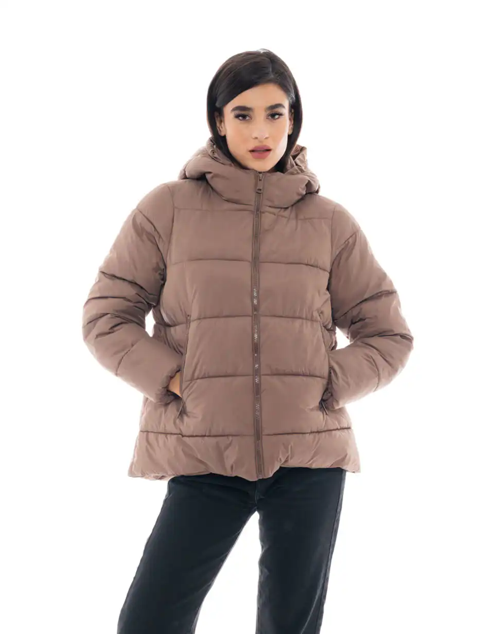 Splendid fashion γυναικείο κοντό μπουφάν 48-101-074 DK BEIGE