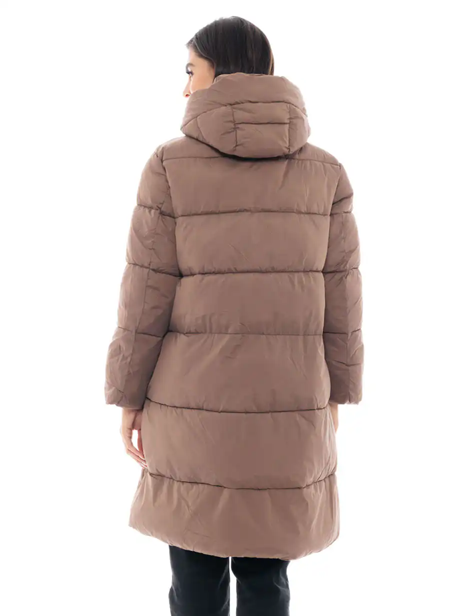 Splendid fashion γυναικείο μακρύ μπουφάν 48-101-081 DK BEIGE