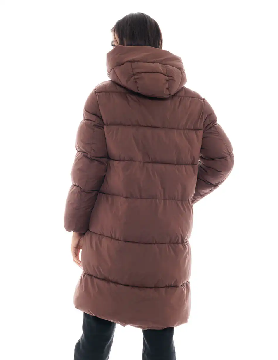 Splendid fashion γυναικείο μακρύ μπουφάν 48-101-081 COFFEE