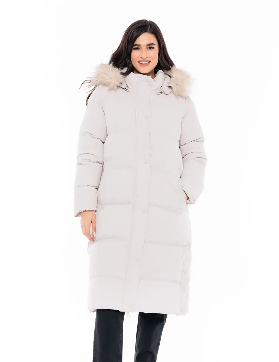 Splendid fashion γυναικείο μακρύ μπουφάν 48-101-083 ICE