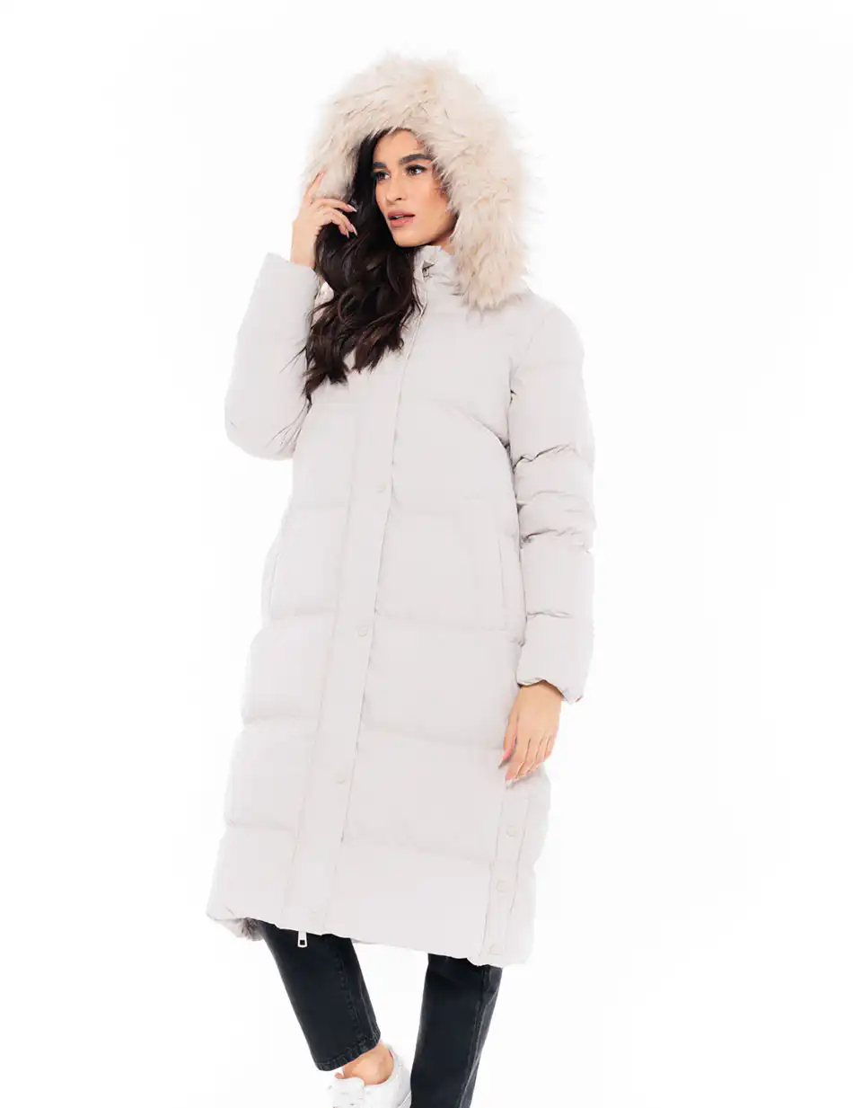 Splendid fashion γυναικείο μακρύ μπουφάν 48-101-083 ICE