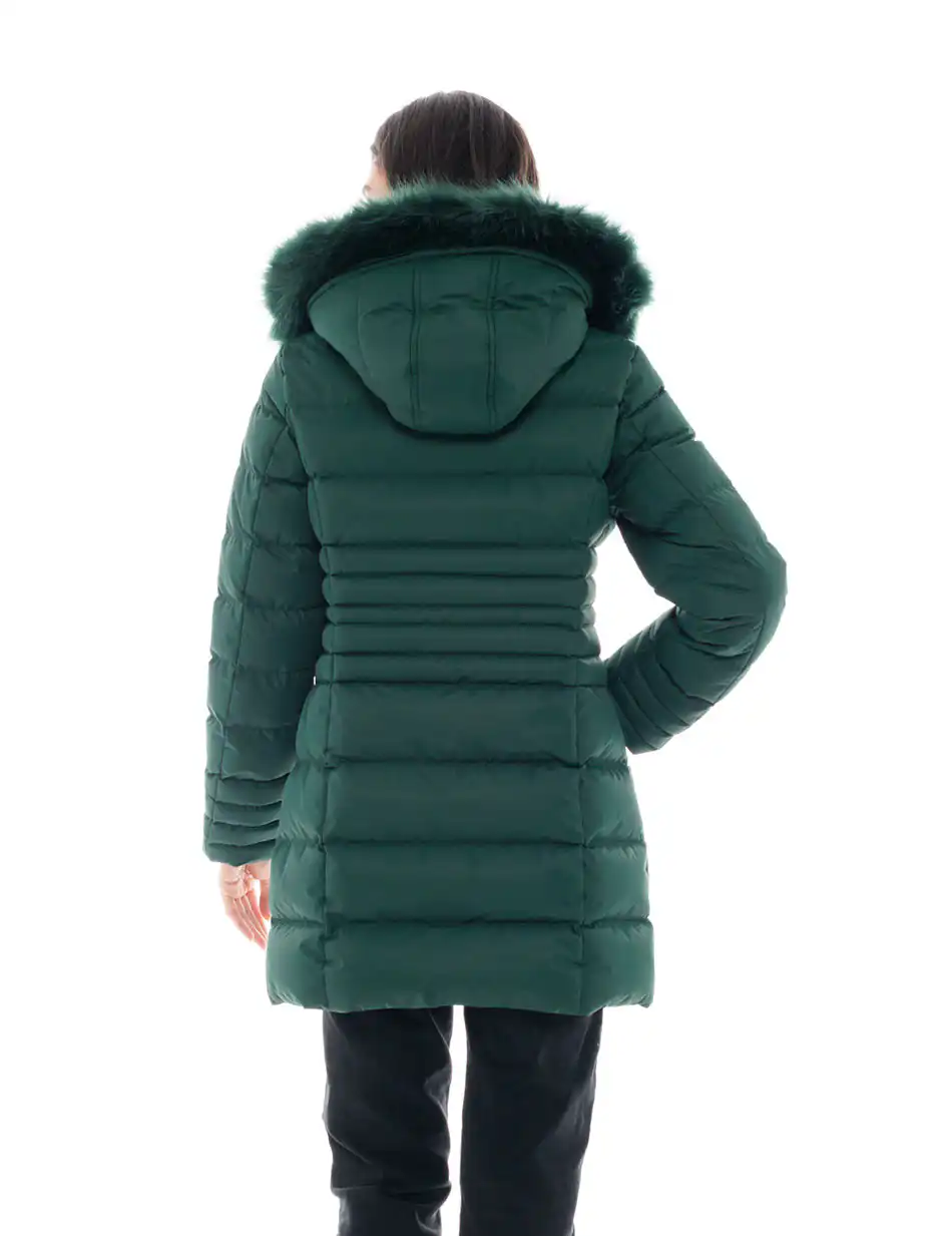 Splendid fashion γυναικείο μακρύ μπουφάν 48-101-090C GREEN