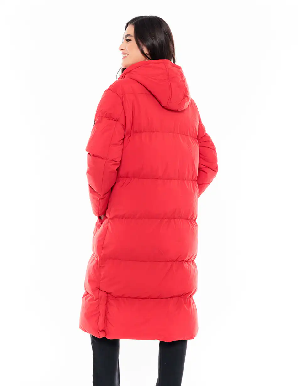 Biston fashion γυναικείο μακρύ μπουφάν 48-101-094 CORAL