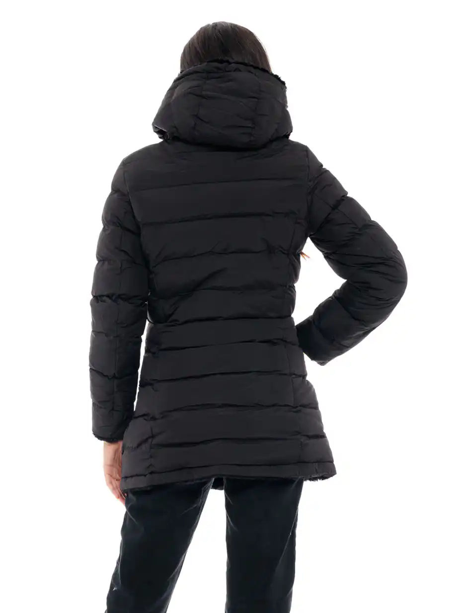 Biston fashion γυναικείο μακρύ μπουφάν 2 όψεων 48-101-097 BLACK