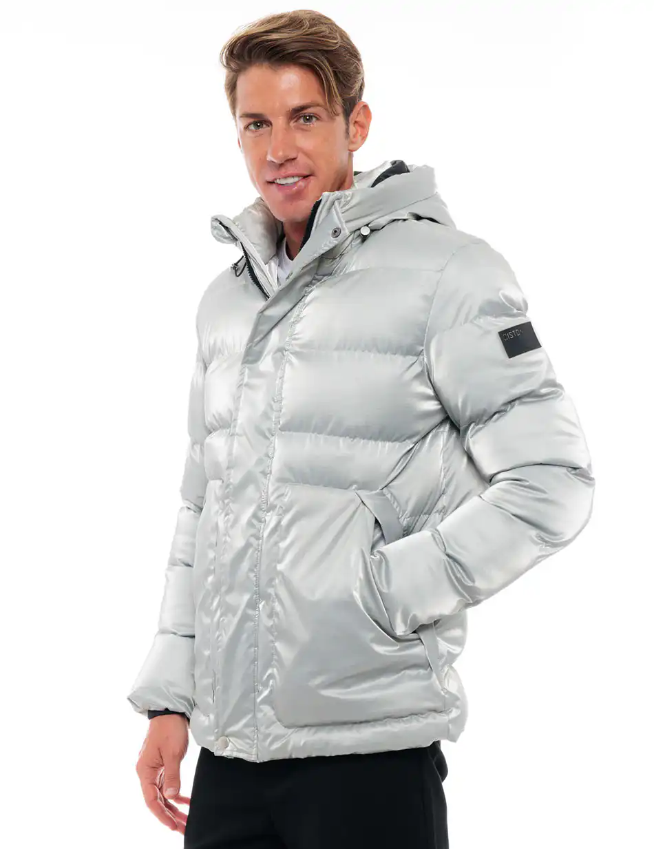 Biston fashion ανδρικό κοντό μπουφάν 48-201-007 LT GREY