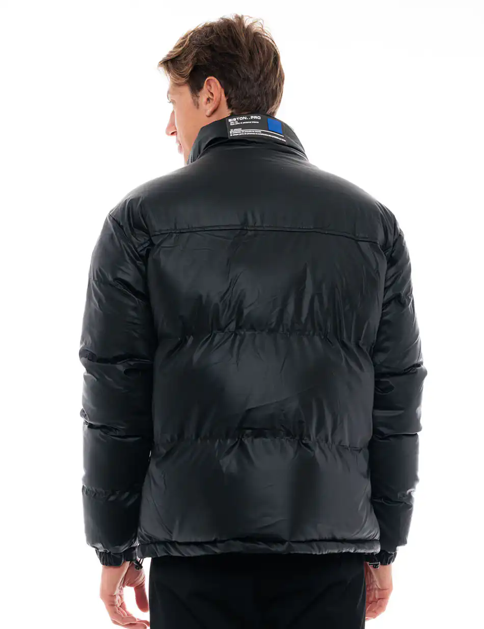 Biston fashion ανδρικό κοντό μπουφάν με γιακά 48-201-027 BLACK