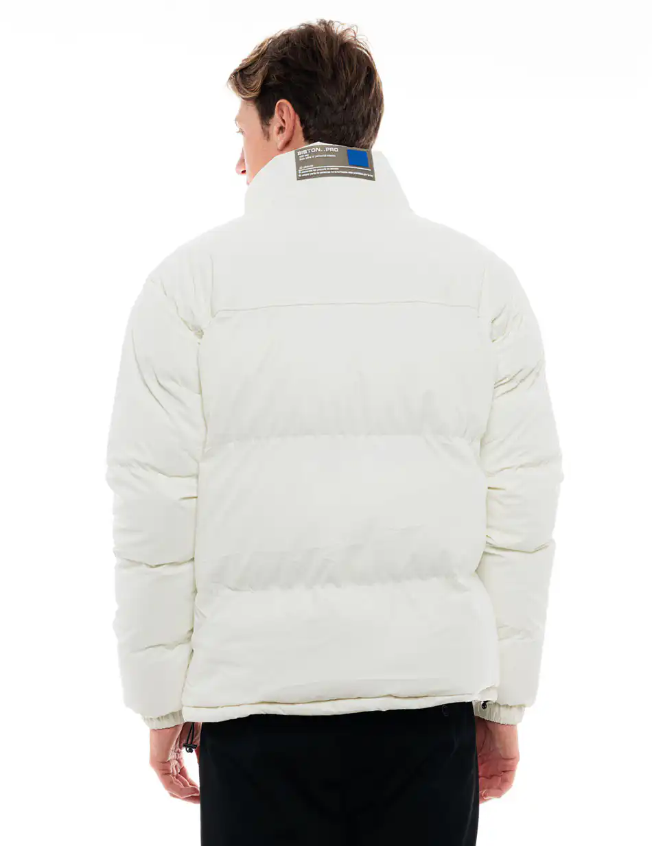 Biston fashion ανδρικό κοντό μπουφάν με γιακά 48-201-027 OFF WHITE