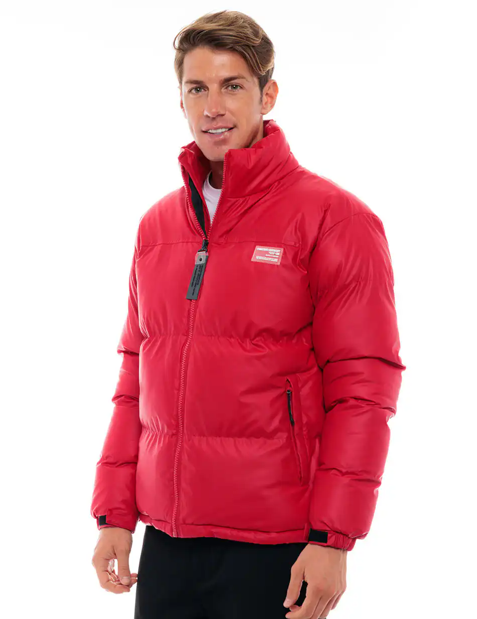 Biston fashion ανδρικό κοντό μπουφάν με γιακά 48-201-027 RED