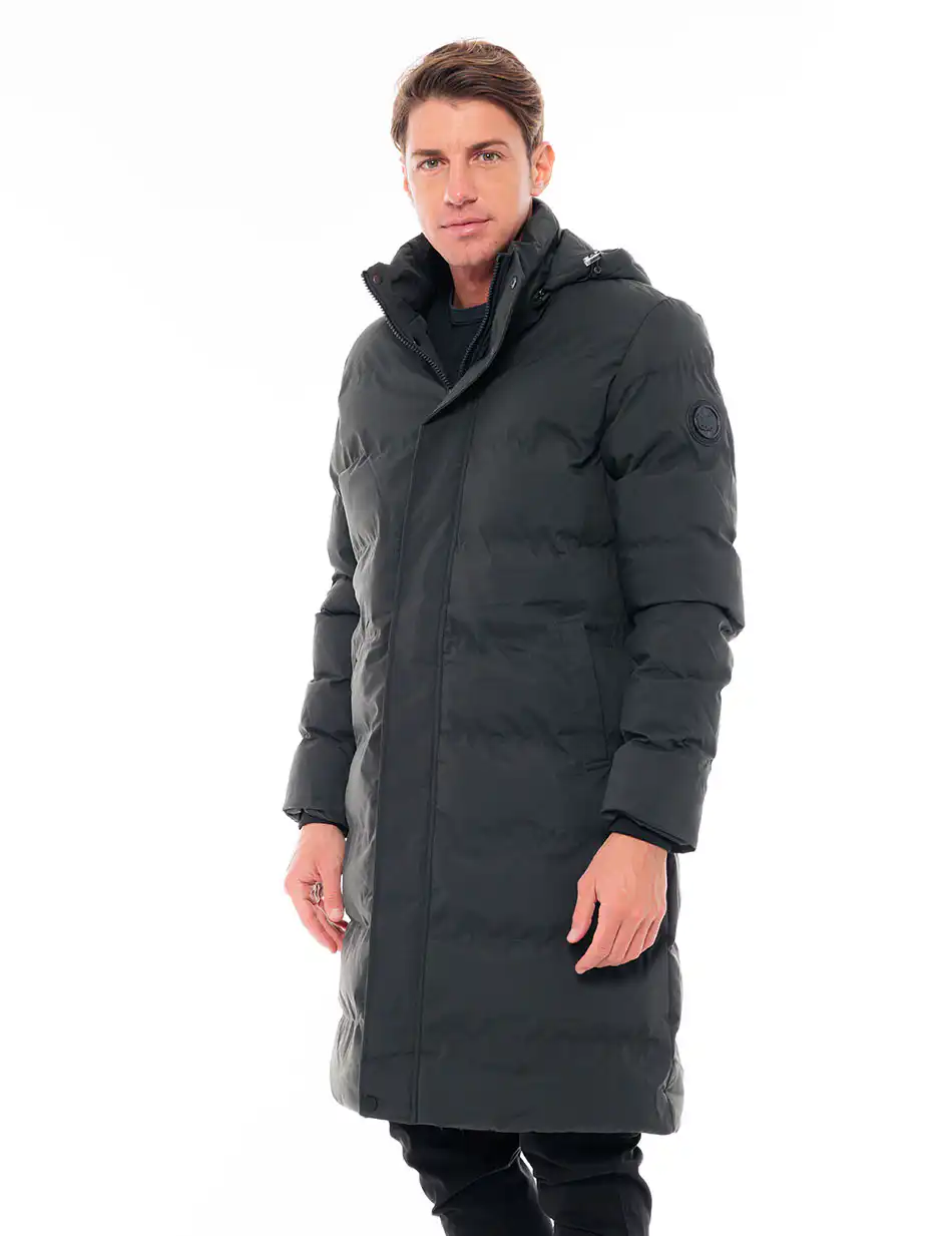 Biston fashion ανδρικό μακρύ μπουφάν 48-201-053 DK GREEN