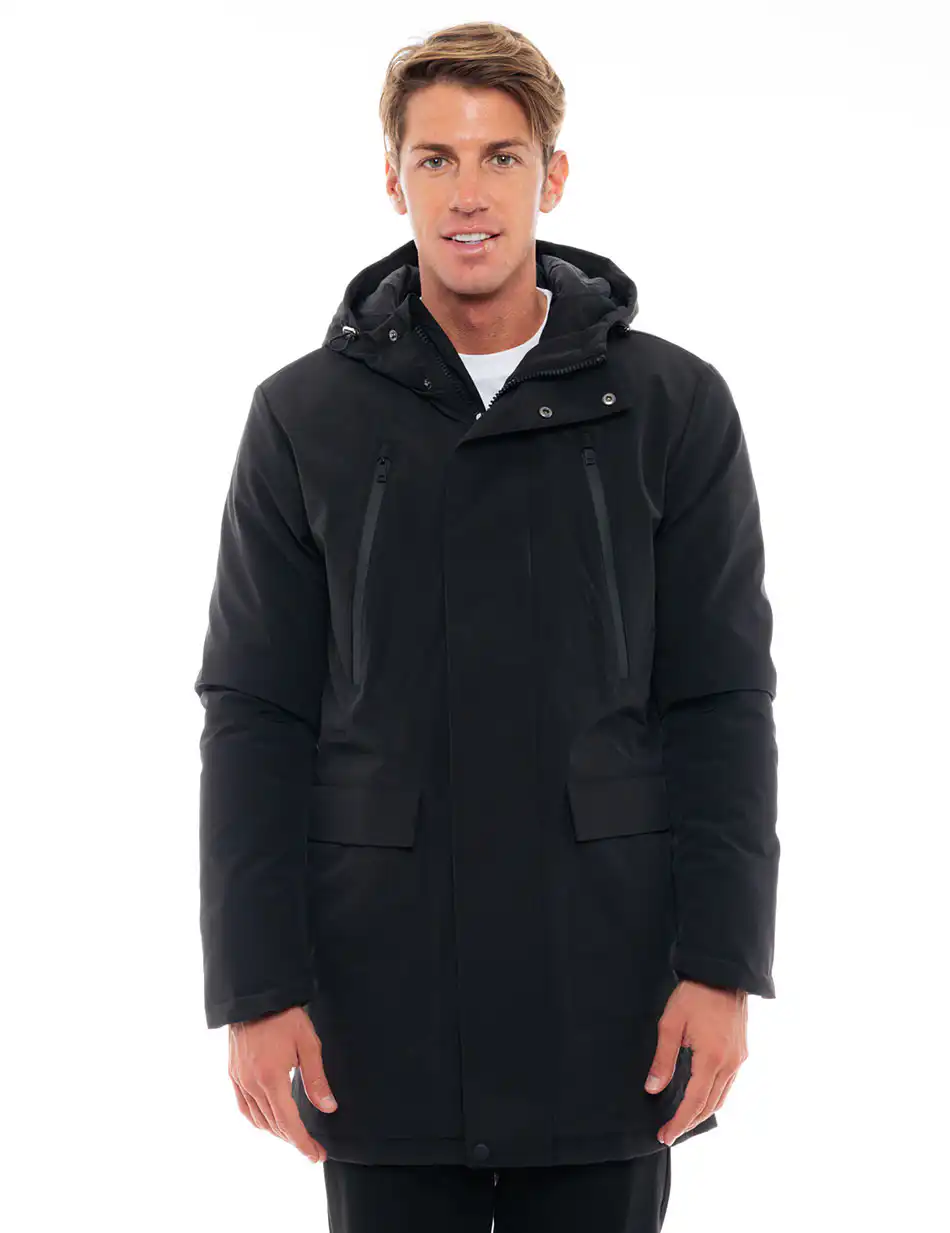 Splendid fashion ανδρικό μακρύ μπουφάν 48-201-057 BLACK