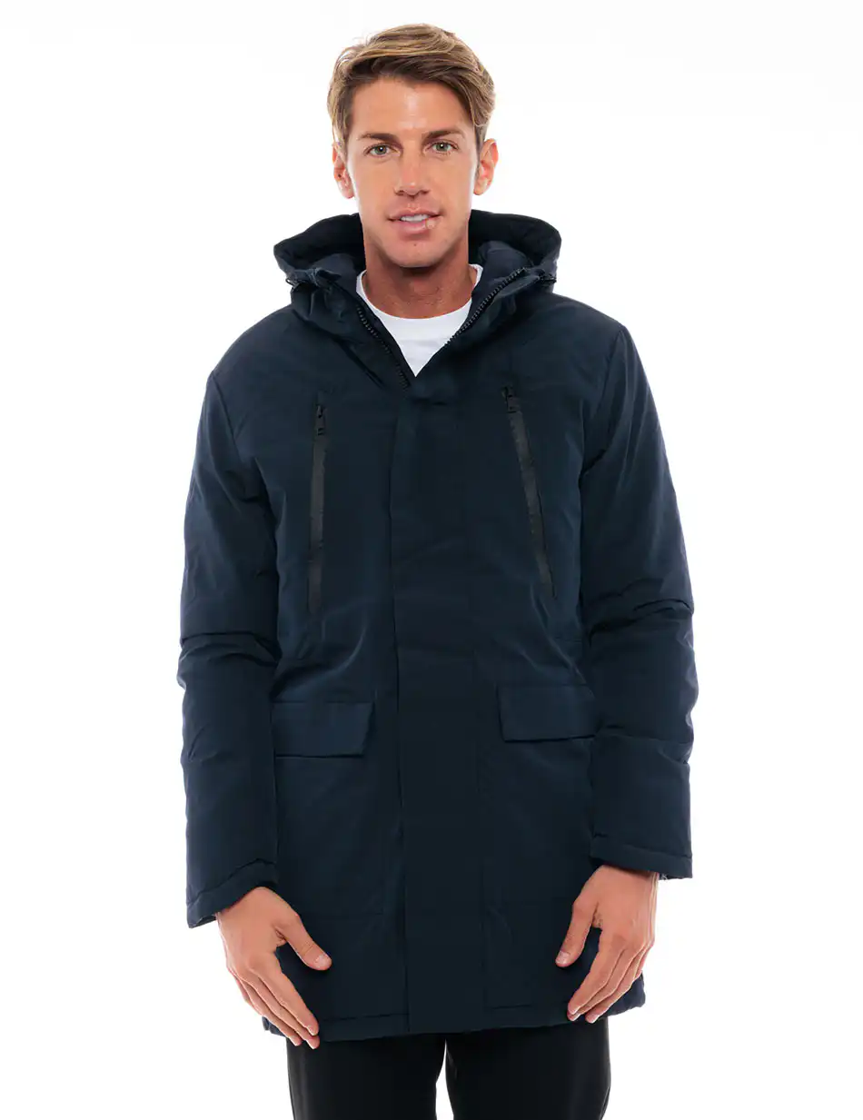 Splendid fashion ανδρικό μακρύ μπουφάν 48-201-057 NAVY