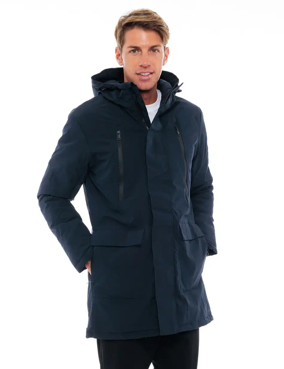 Splendid fashion ανδρικό μακρύ μπουφάν 48-201-057 NAVY