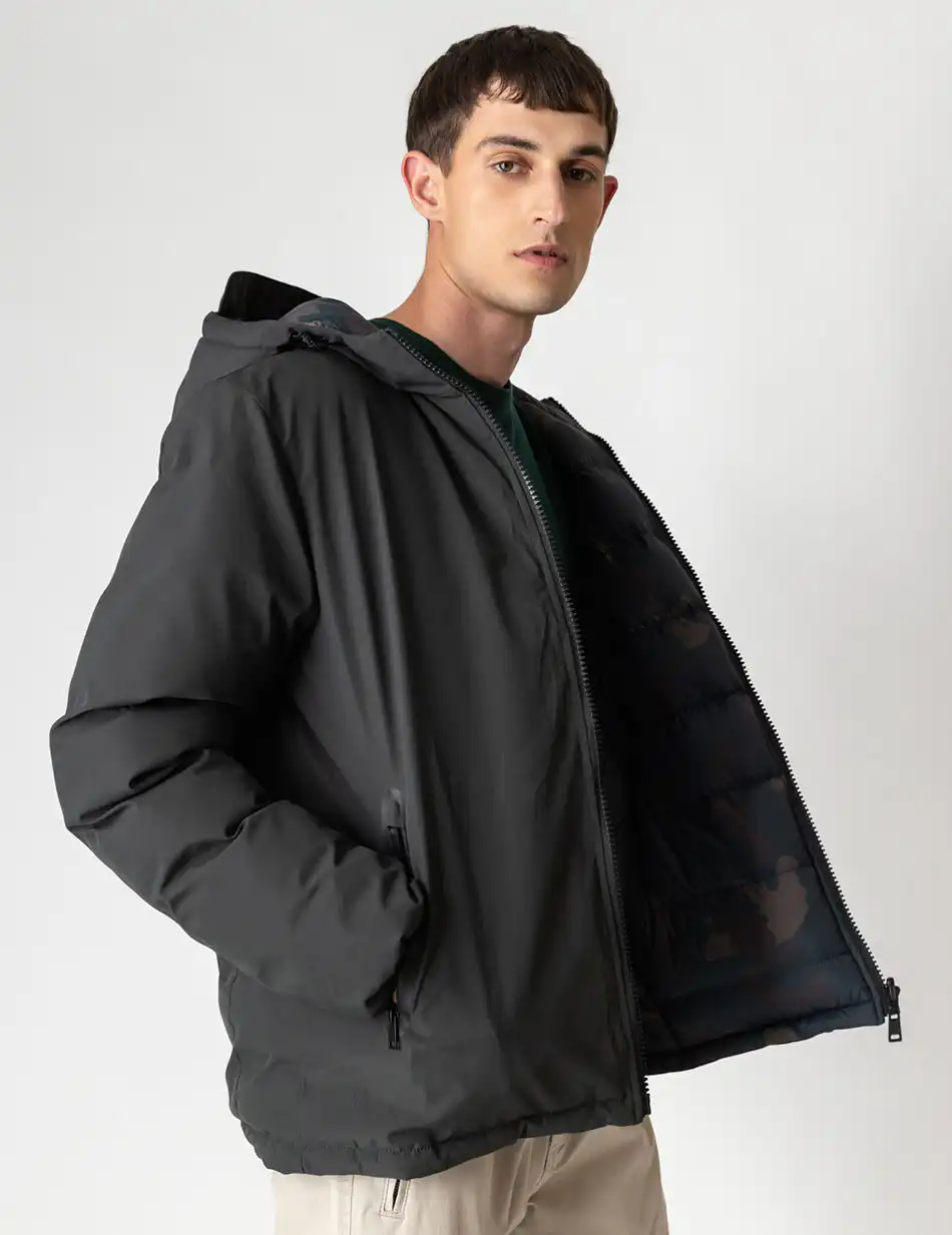 Splendid fashion ανδρικό κοντό μπουφάν διπλής όψεως 48-201-081 BLACK