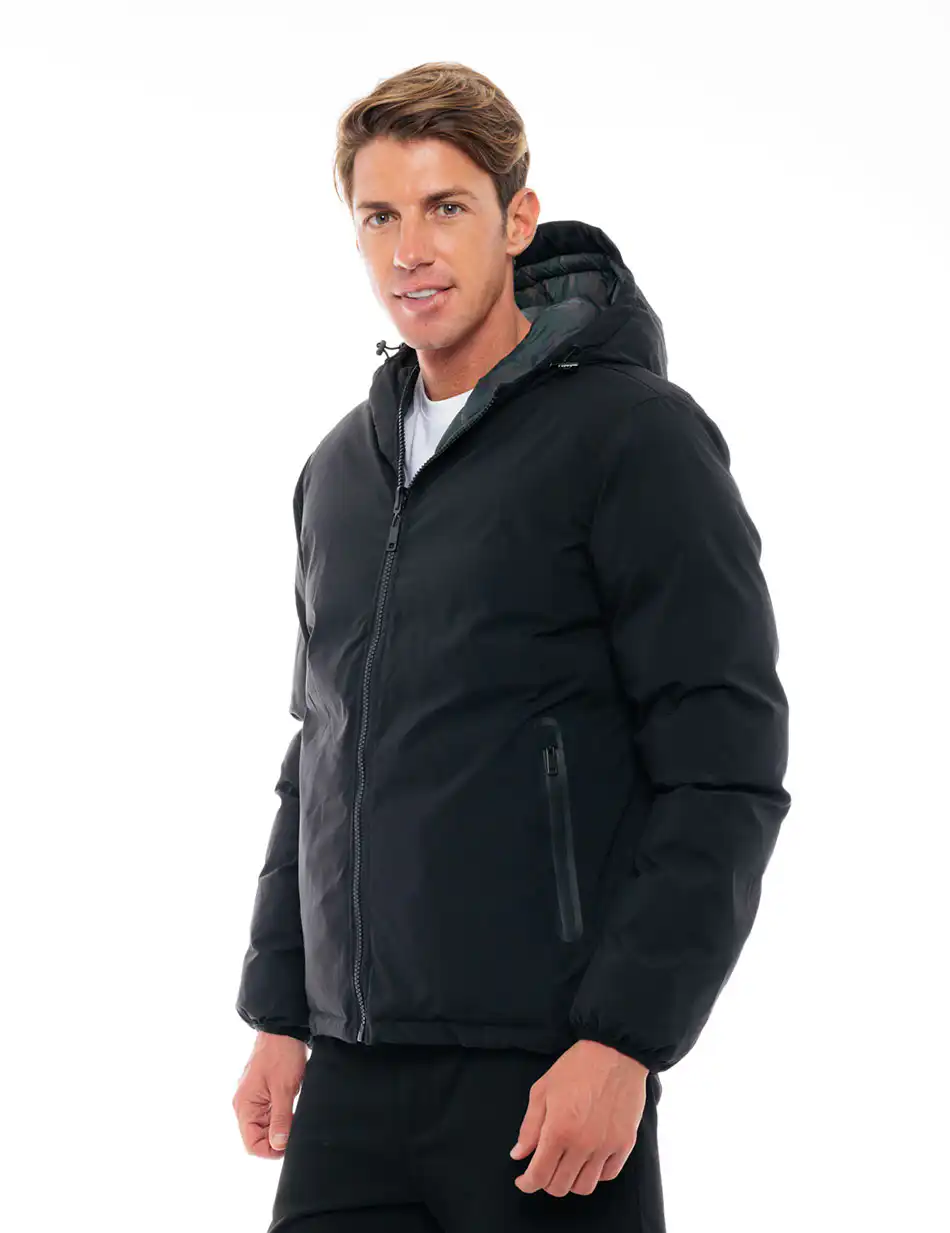 Splendid fashion ανδρικό κοντό μπουφάν διπλής όψεως 48-201-081 BLACK