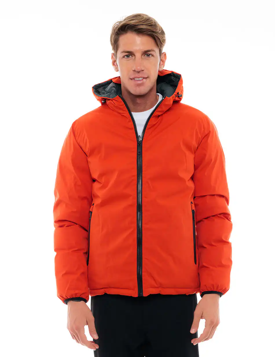 Splendid fashion ανδρικό κοντό μπουφάν διπλής όψεως 48-201-081 ORANGE