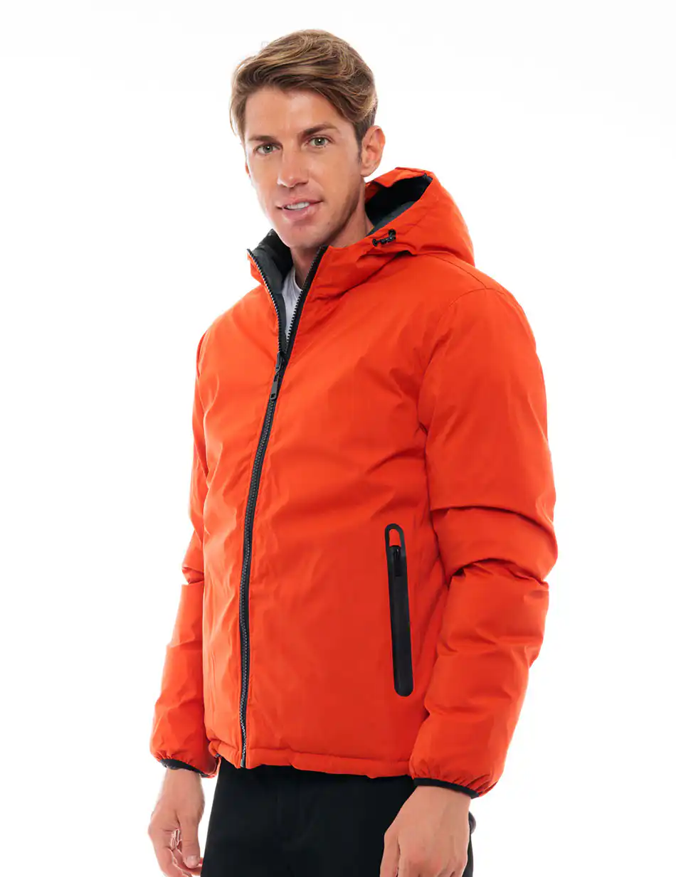 Splendid fashion ανδρικό κοντό μπουφάν διπλής όψεως 48-201-081 ORANGE