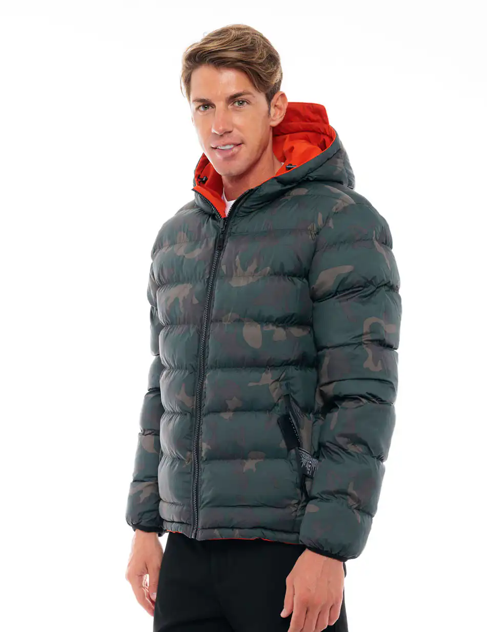 Splendid fashion ανδρικό κοντό μπουφάν διπλής όψεως 48-201-081 ORANGE