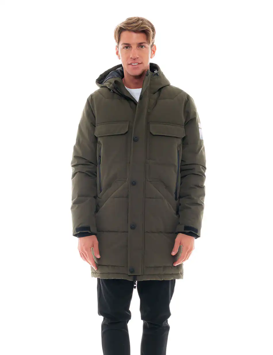 Biston fashion ανδρικό μακρύ μπουφάν 48-201-089 KHAKI