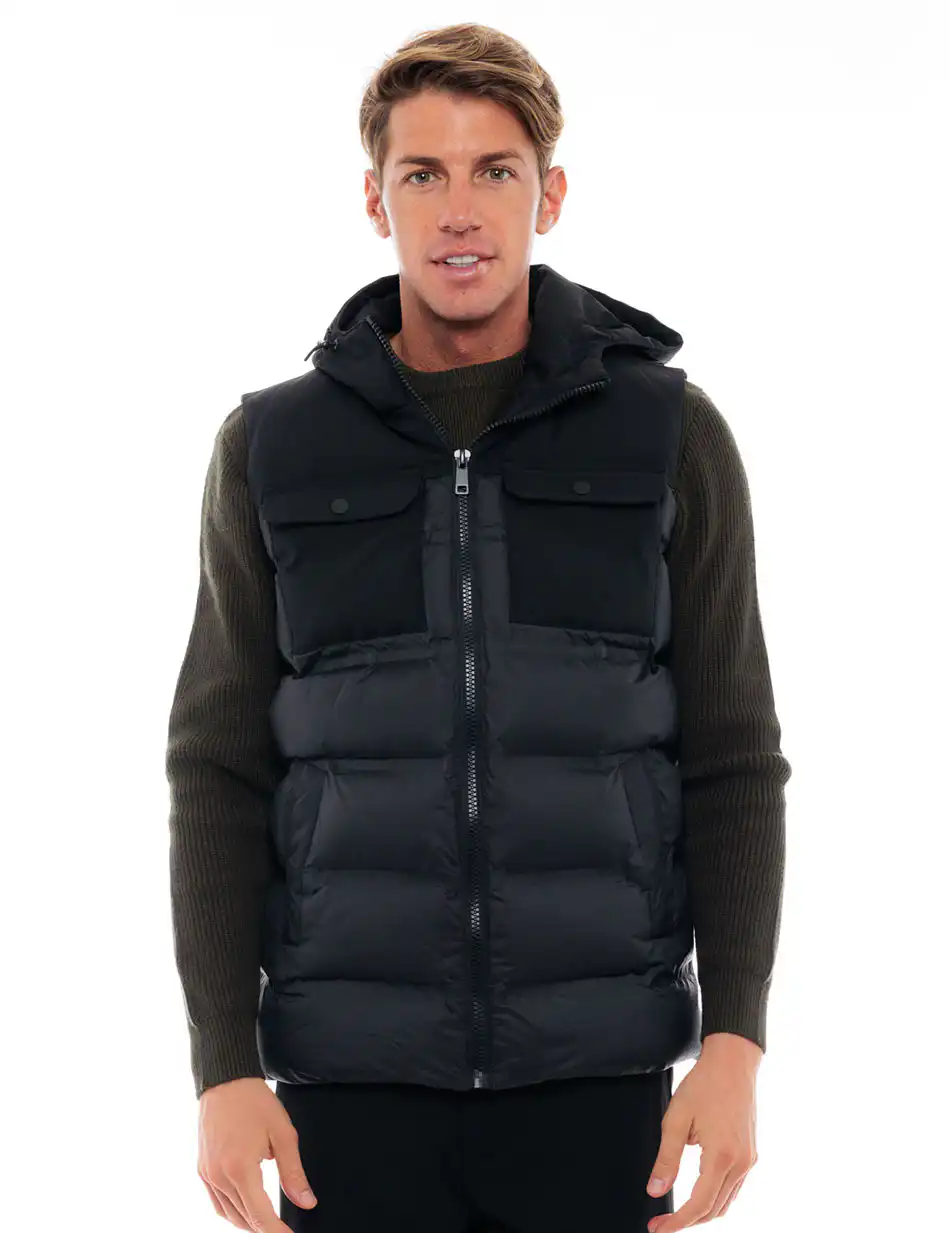 Biston fashion ανδρικό κοντό αμάνικο μπουφάν 48-202-002C BLACK