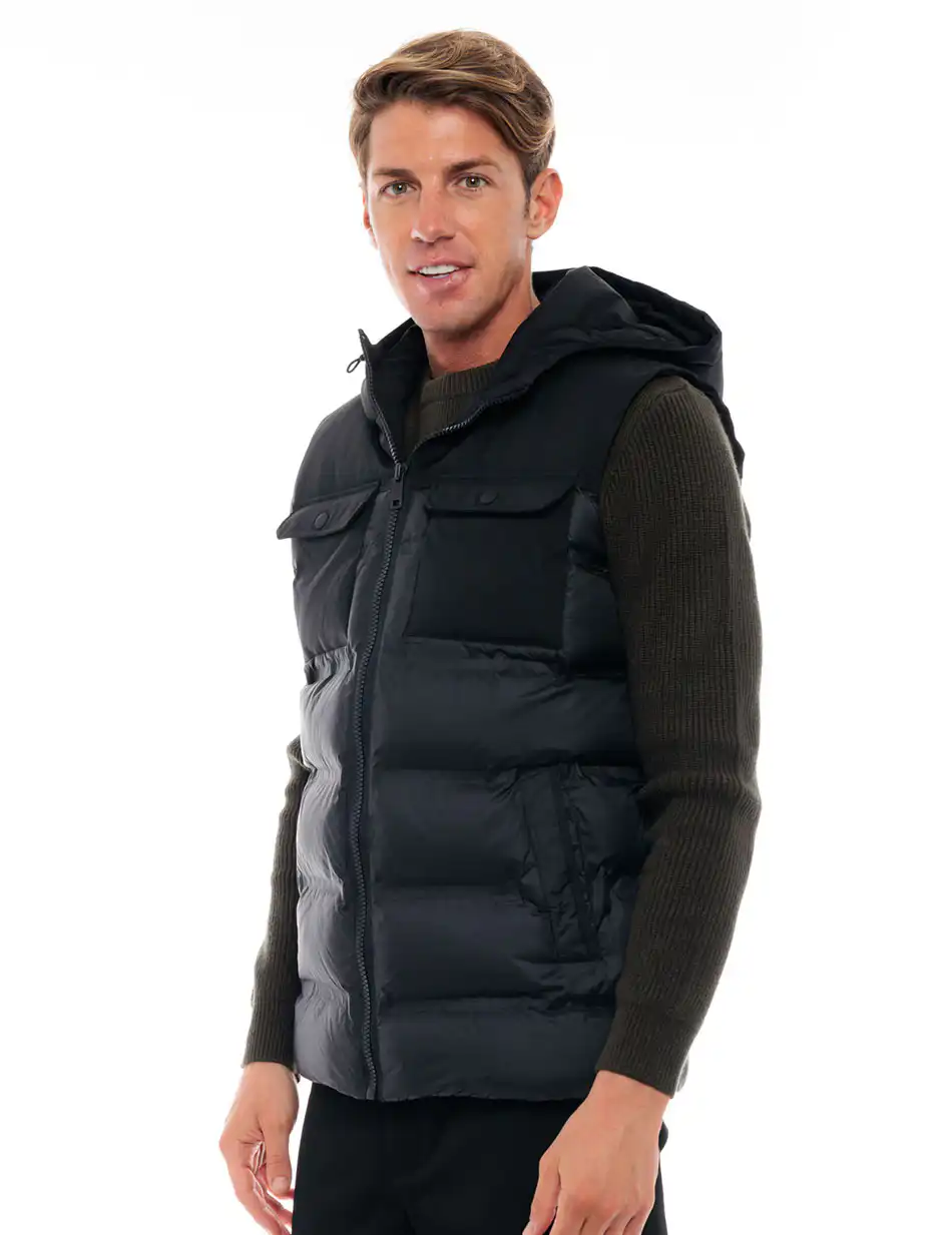 Biston fashion ανδρικό κοντό αμάνικο μπουφάν 48-202-002C BLACK