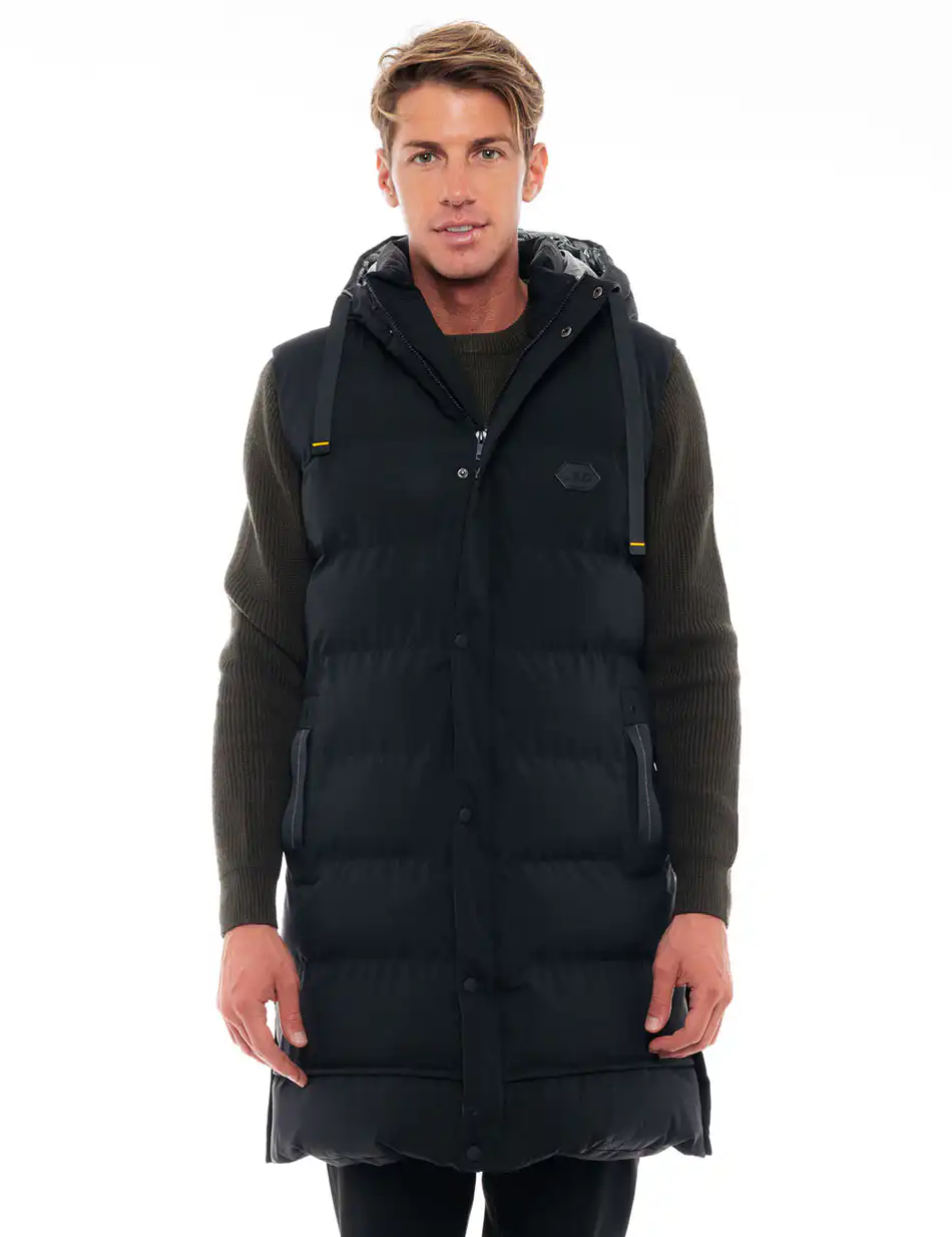 Splendid fashion ανδρικό μακρύ αμάνικο μπουφάν 48-202-008 BLACK