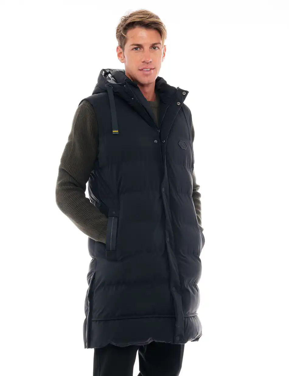 Splendid fashion ανδρικό μακρύ αμάνικο μπουφάν 48-202-008 BLACK