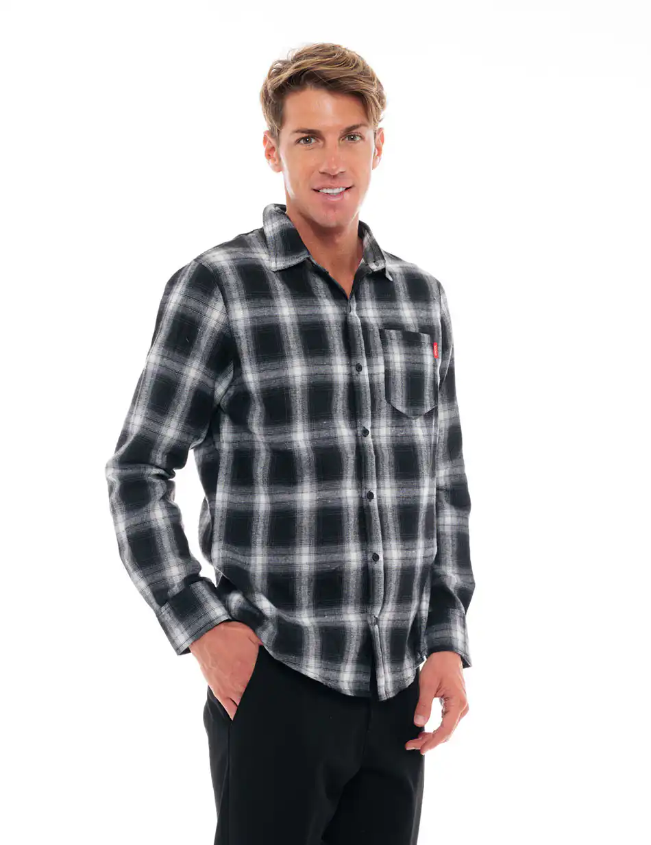 Splendid fashion ανδρικό πουκάμισο 48-203-002 BLACK CHECK
