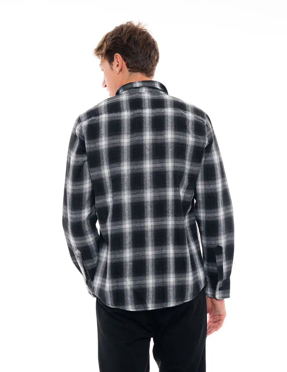 Splendid fashion ανδρικό πουκάμισο 48-203-002 BLACK CHECK
