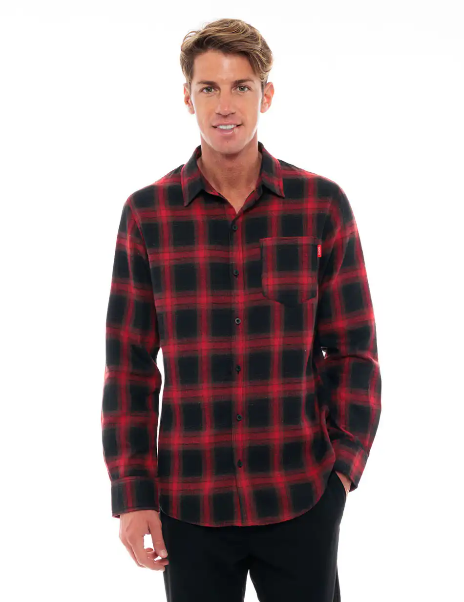 Splendid fashion ανδρικό πουκάμισο 48-203-002 RED CHECK