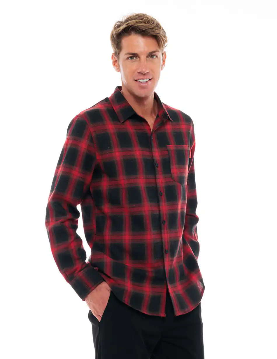 Splendid fashion ανδρικό πουκάμισο 48-203-002 RED CHECK