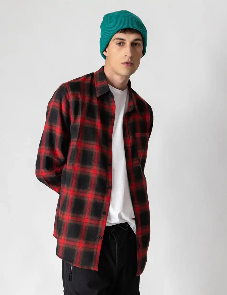 Splendid fashion ανδρικό πουκάμισο 48-203-002 RED CHECK