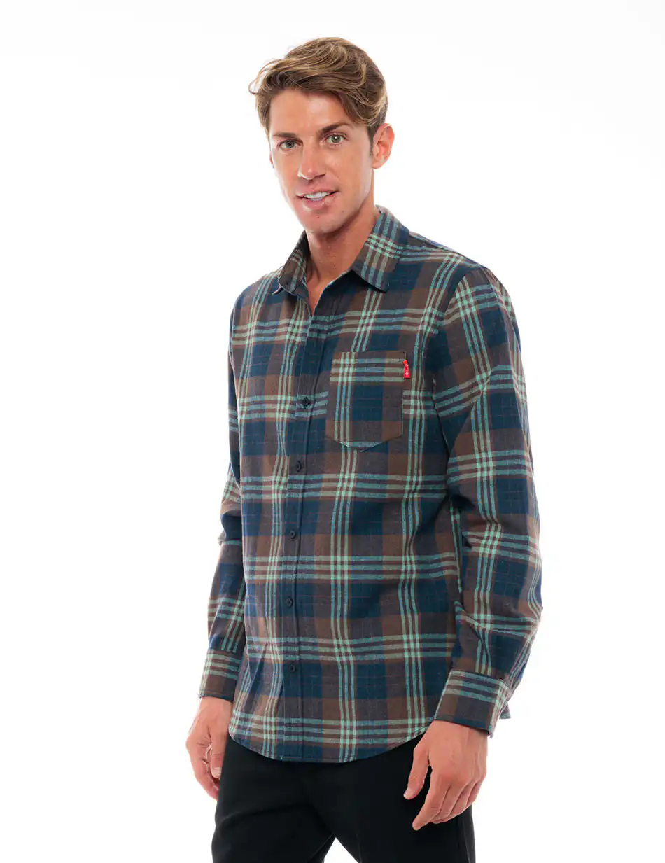 Splendid fashion ανδρικό πουκάμισο 48-203-002 NAVY CHECK