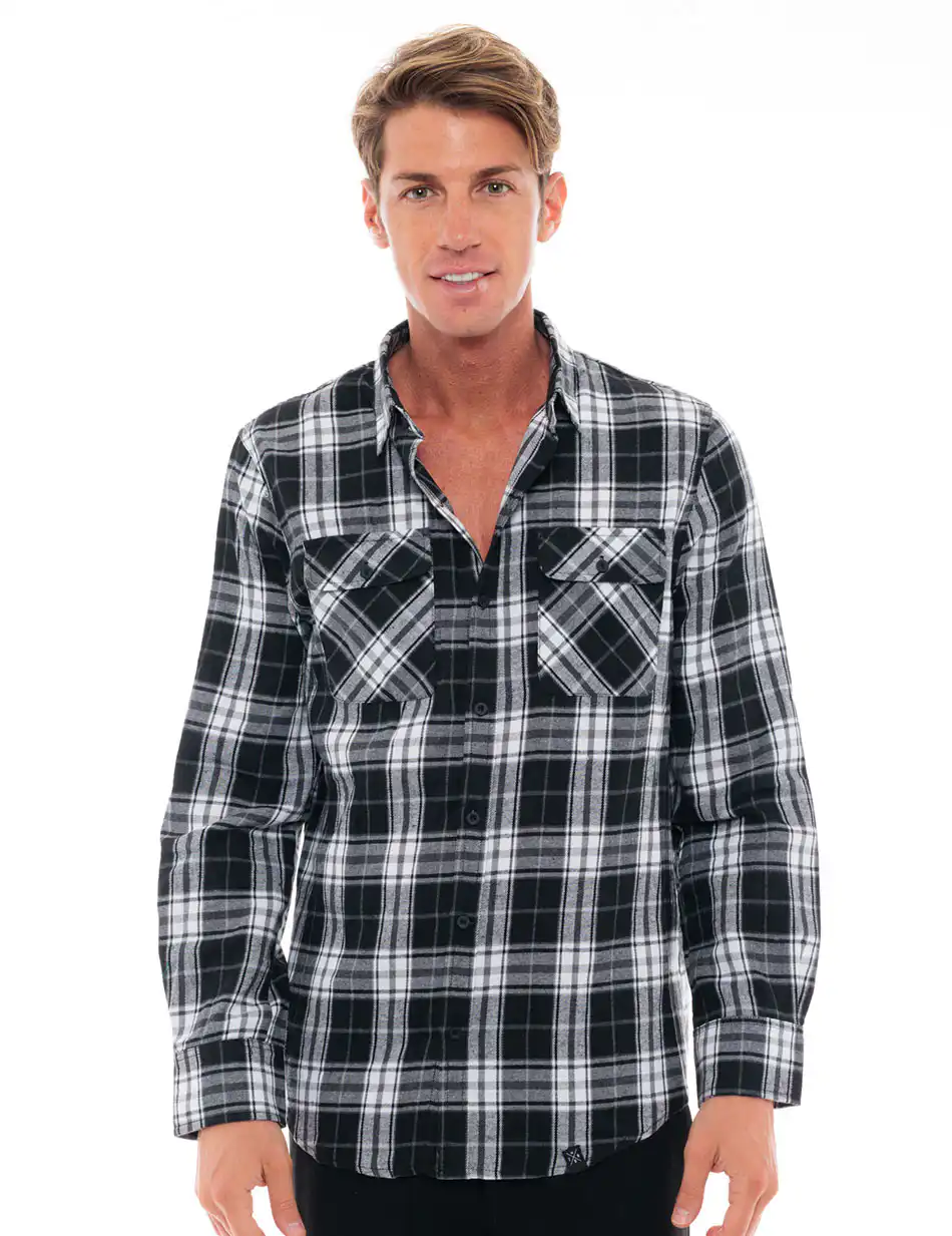 Biston fashion ανδρικό πουκάμισο 48-203-006 BLACK CHECK