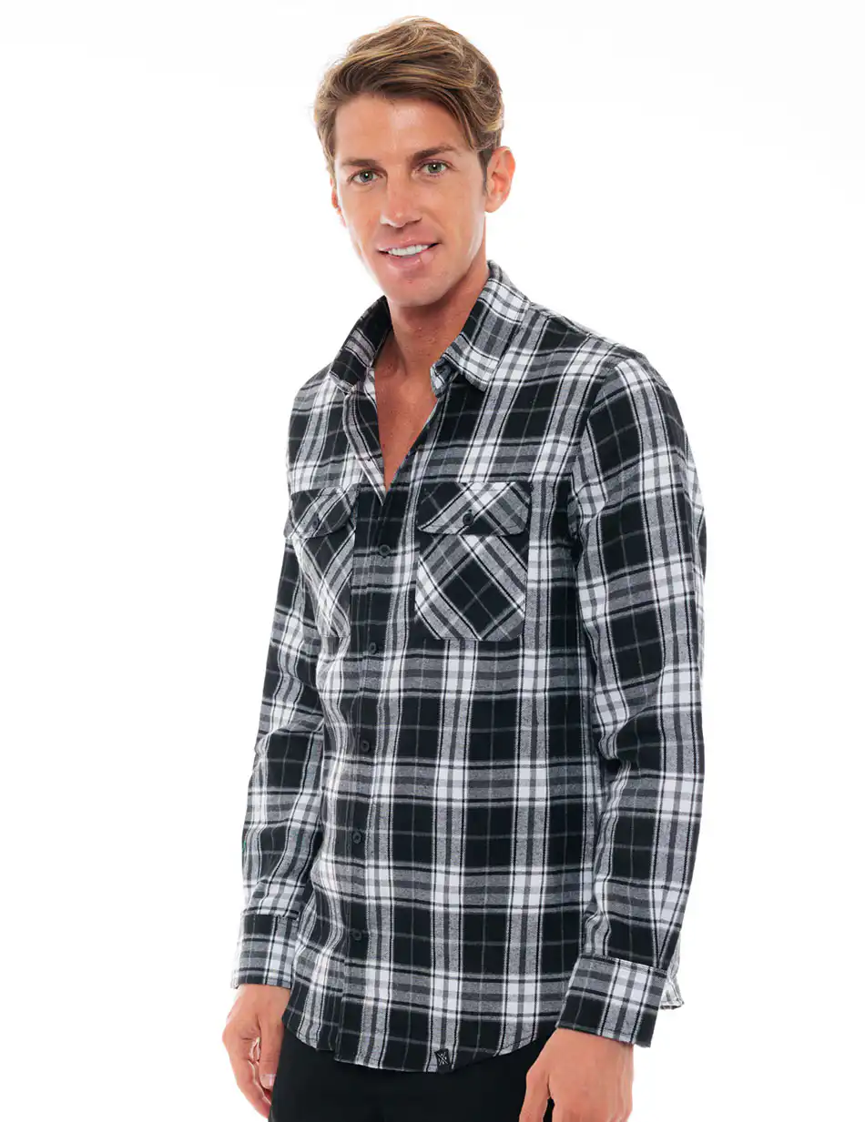 Biston fashion ανδρικό πουκάμισο 48-203-006 BLACK CHECK