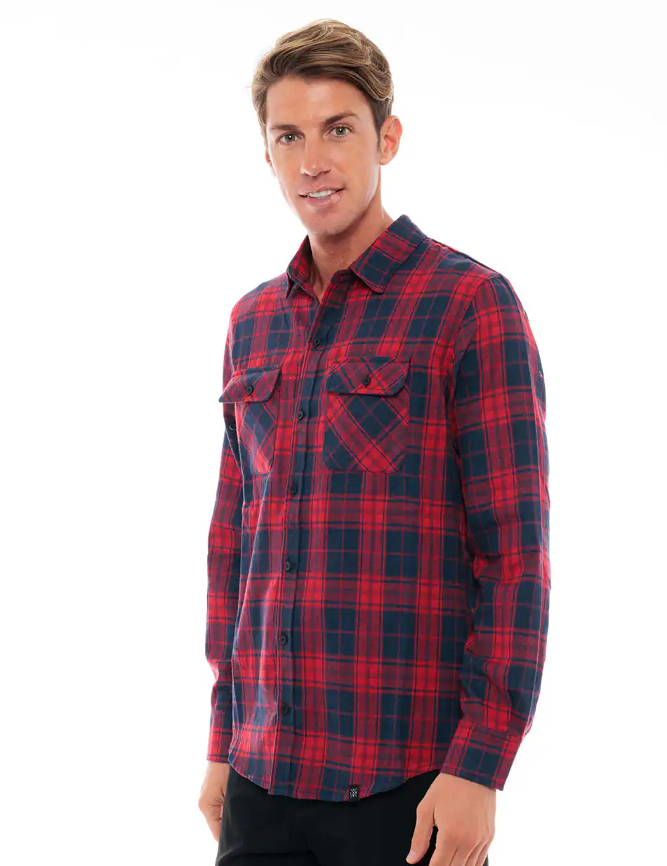 Biston fashion ανδρικό πουκάμισο 48-203-006 RED CHECK