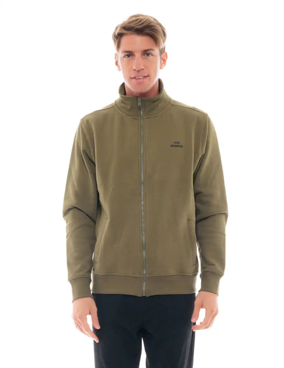 Splendid fashion ανδρική φούτερ ζακέτα με τύπωμα 48-206-008 KHAKI