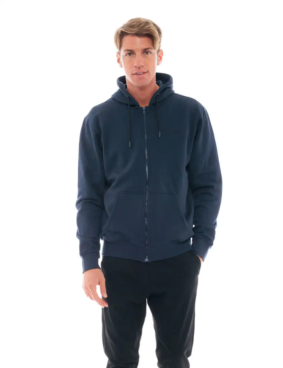 Biston fashion ανδρική φούτερ ζακέτα με τύπωμα και κουκούλα 48-206-015 NAVY