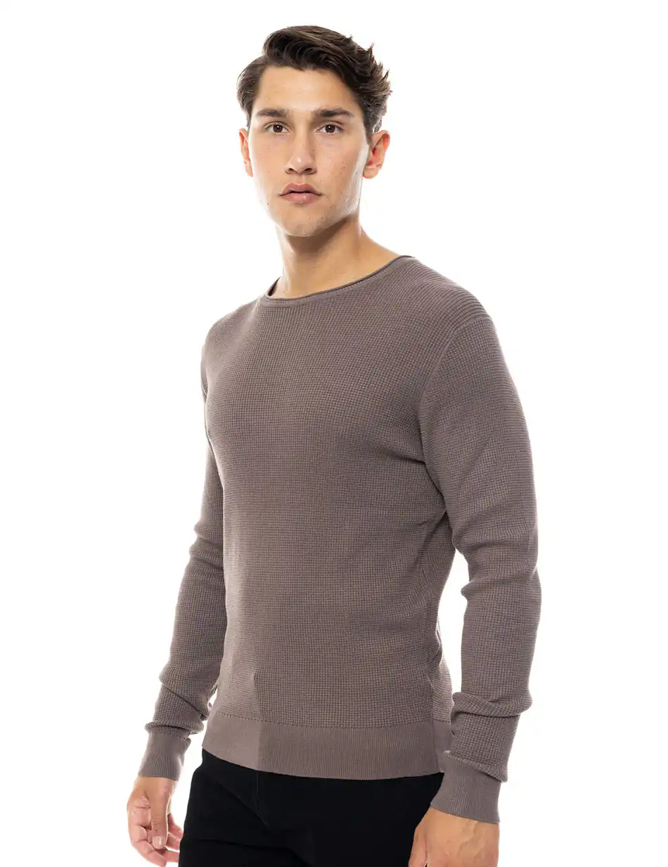 Smart fashion ανδρική πλεκτή μπλούζα με στρογγυλό λαιμό 48-206-046 FANGO