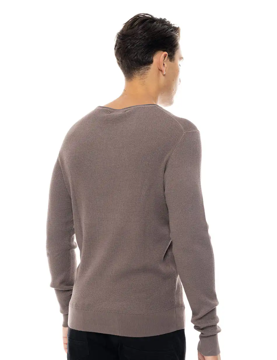 Smart fashion ανδρική πλεκτή μπλούζα με στρογγυλό λαιμό 48-206-046 FANGO