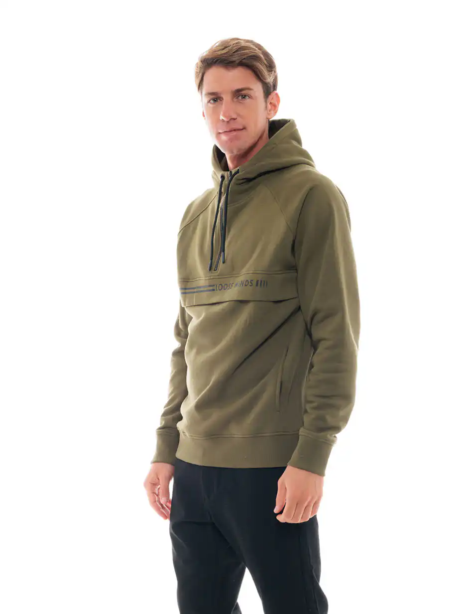 Splendid fashion ανδρική μπλούζα με ψηλό γιακά 48-206-051 KHAKI