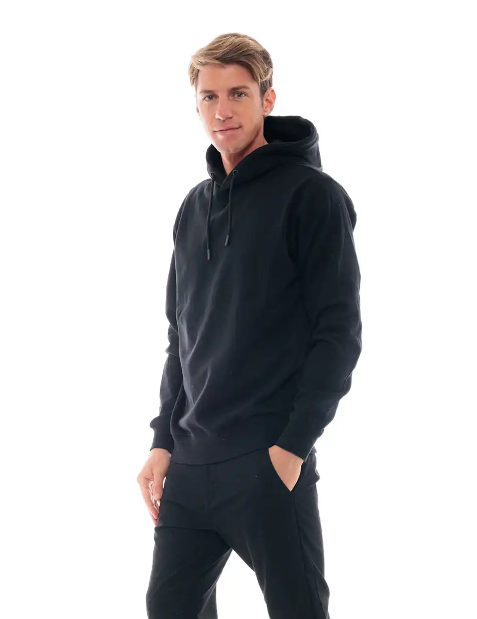 Splendid fashion ανδρική μπλούζα με ψηλό γιακά 48-206-053 BLACK