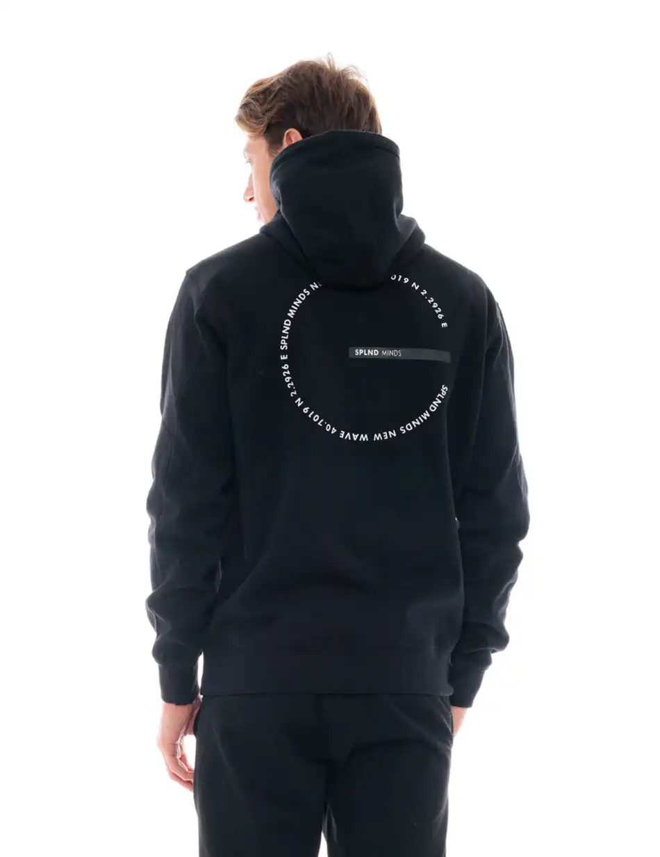 Splendid fashion ανδρική μπλούζα με ψηλό γιακά 48-206-053 BLACK